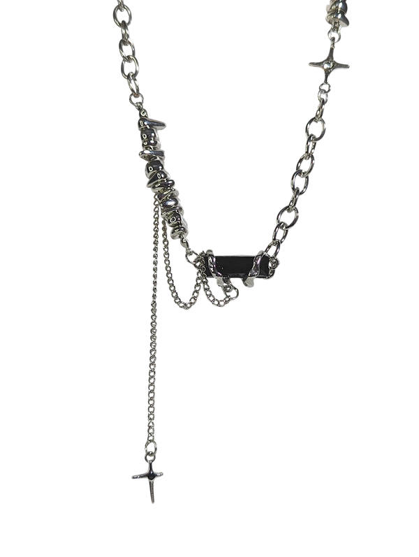 Vintage Cross Drop Necklace