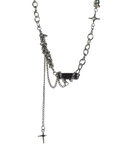 Vintage Cross Drop Necklace