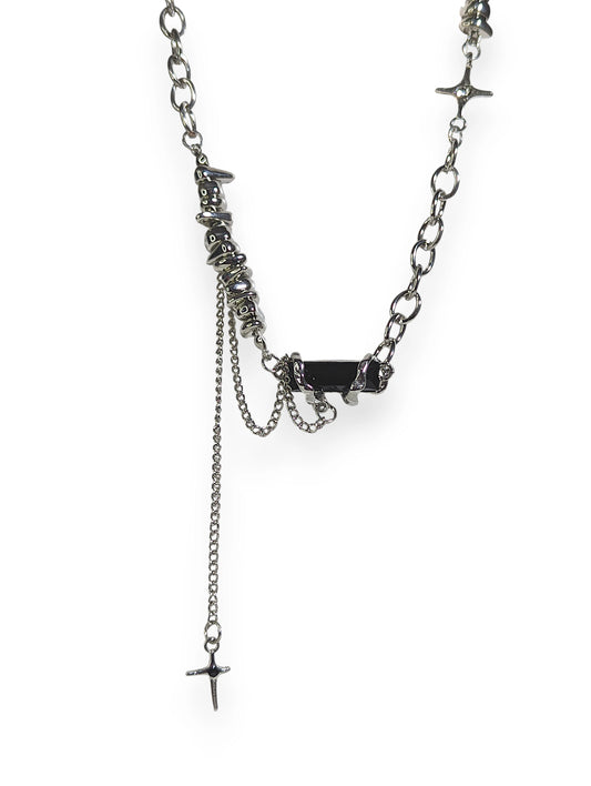 Vintage Cross Drop Necklace