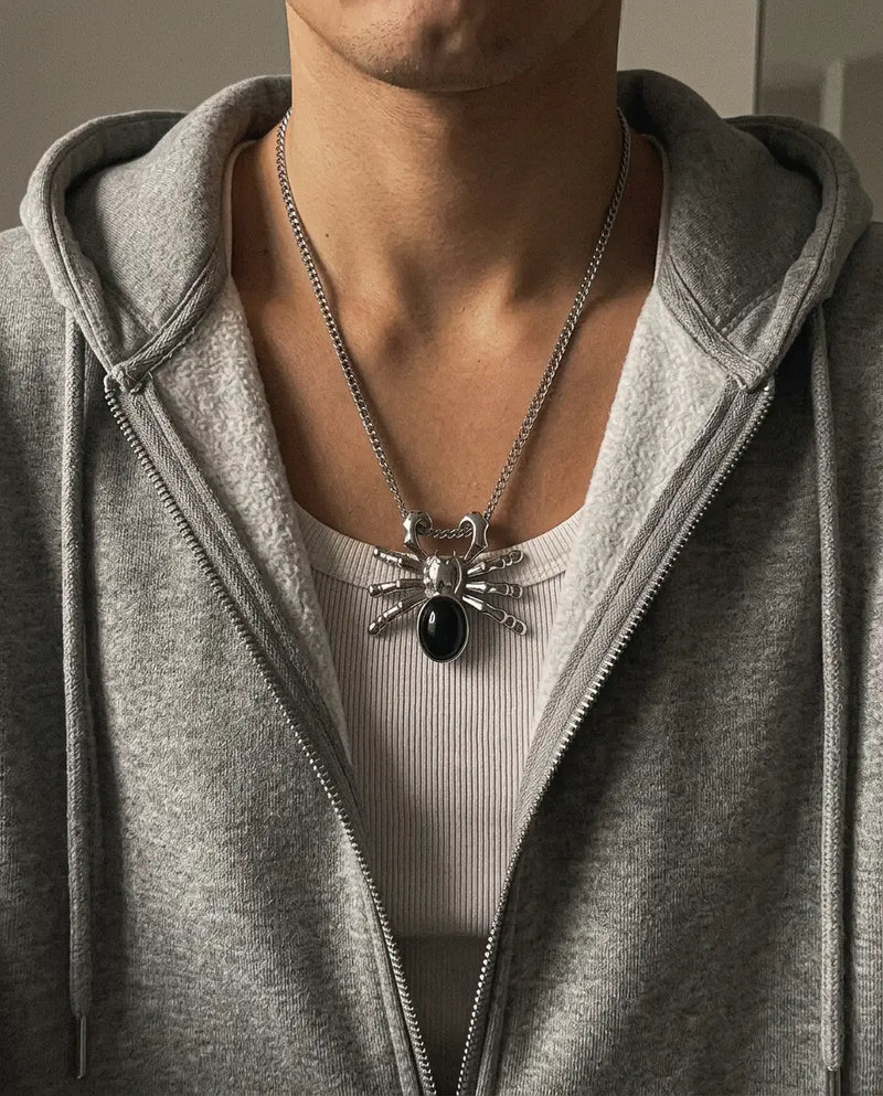 Unrols Black Spider Pendant lifestyle look 3