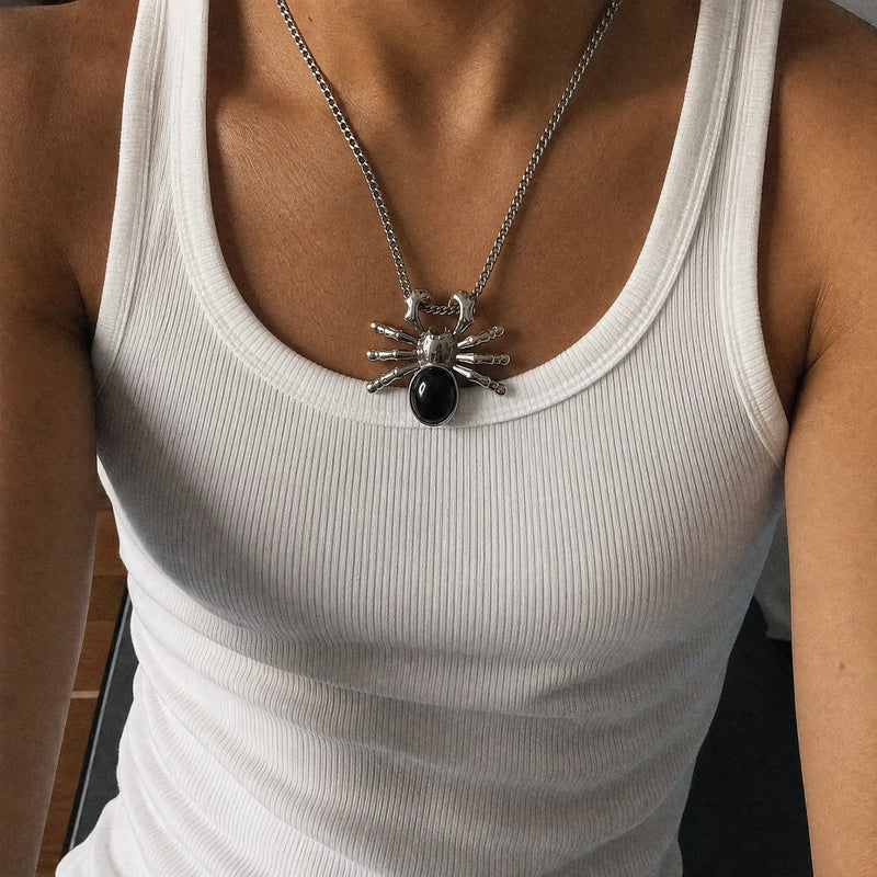 Unrols Black Spider Pendant lifestyle look 1
