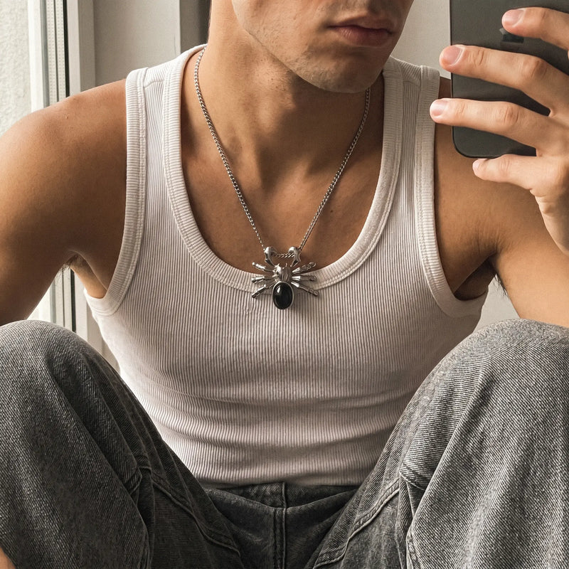 Unrols Black Spider Pendant lifestyle look 2