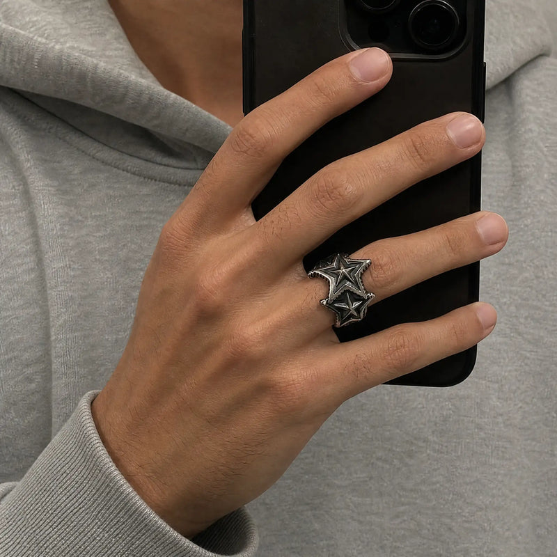 Unrols Three Star Forge Ring lifestyle look 2