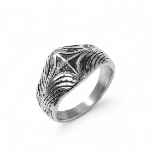 Starburst pattern ring