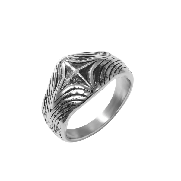 Starburst pattern ring