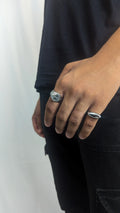 Starburst pattern ring