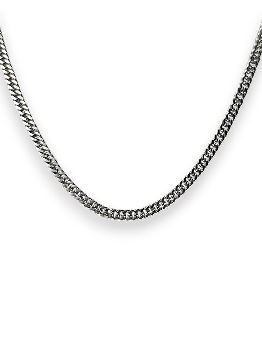 UNROLS SILVER CUBAN CHAIN